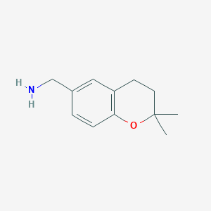 molecular formula C12H17NO B13536047 (2,2-dimethyl-3,4-dihydro-2H-1-benzopyran-6-yl)methanamine 