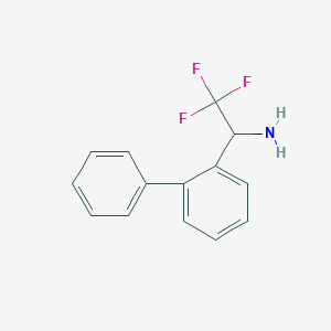 molecular formula C14H12F3N B13536061 1-([1,1'-Biphenyl]-2-yl)-2,2,2-trifluoroethan-1-amine 