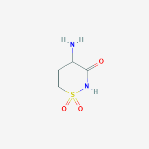 molecular formula C4H8N2O3S B13536072 4-Amino-1,2-thiazinan-3-one 1,1-dioxide 