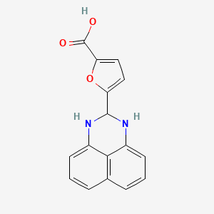 molecular formula C16H12N2O3 B13536082 5-(2,3-dihydro-1H-perimidin-2-yl)furan-2-carboxylic acid 