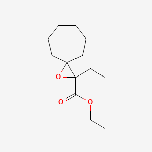 molecular formula C13H22O3 B13536121 Ethyl 2-ethyl-1-oxaspiro[2.6]nonane-2-carboxylate 