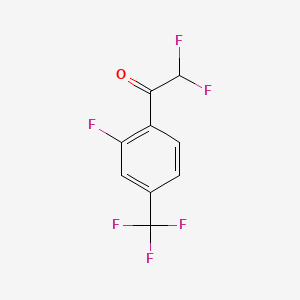 2,2-Difluoro-1-(2-fluoro-4-(trifluoromethyl)phenyl)ethanone