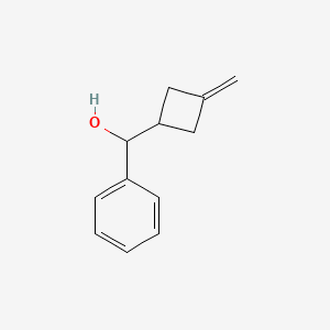 molecular formula C12H14O B13536139 (3-Methylidenecyclobutyl)(phenyl)methanol 