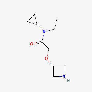 molecular formula C10H18N2O2 B13536171 2-(azetidin-3-yloxy)-N-cyclopropyl-N-ethylacetamide 