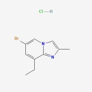 molecular formula C10H12BrClN2 B13536187 6-Bromo-8-ethyl-2-methylimidazo[1,2-a]pyridinehydrochloride 