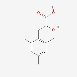 molecular formula C12H16O3 B13536206 2-Hydroxy-3-mesitylpropanoic acid 