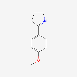 molecular formula C11H13NO B1353622 5-(4-甲氧基苯基)-3,4-二氢-2H-吡咯 CAS No. 22217-80-7