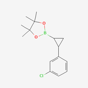 2-[2-(3-Chlorophenyl)cyclopropyl]-4,4,5,5-tetramethyl-1,3,2-dioxaborolane