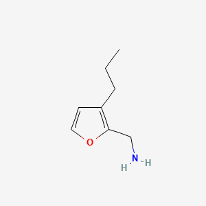 molecular formula C8H13NO B13536237 (3-Propylfuran-2-yl)methanamine 