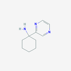 molecular formula C10H15N3 B13536242 1-(Pyrazin-2-yl)cyclohexan-1-amine 