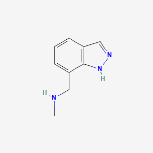 molecular formula C9H11N3 B13536258 1-(1H-Indazol-7-yl)-N-methylmethanamine 