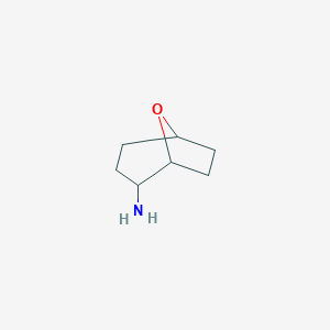 molecular formula C7H13NO B13536260 8-Oxabicyclo[3.2.1]octan-2-amine 