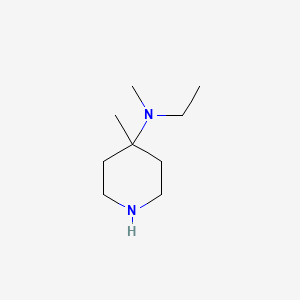 molecular formula C9H20N2 B13536261 N-ethyl-N,4-dimethylpiperidin-4-amine 