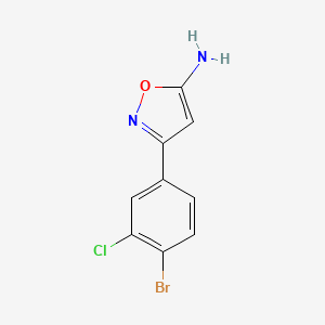 3-(4-Bromo-3-chlorophenyl)isoxazol-5-amine