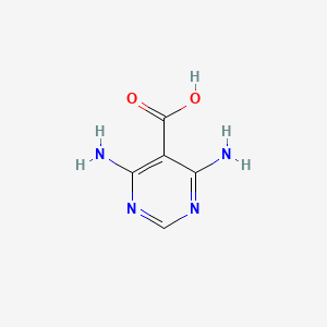 molecular formula C5H6N4O2 B13536283 4,6-Diamino-5-pyrimidinecarboxylic acid 