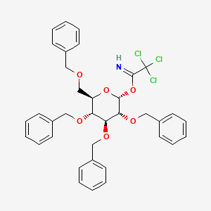 molecular formula C36H36Cl3NO6 B1353630 2,3,4,6-Tetra-O-benzyl-alpha-D-glucopyranosyl trichloroacetimidate CAS No. 74808-09-6