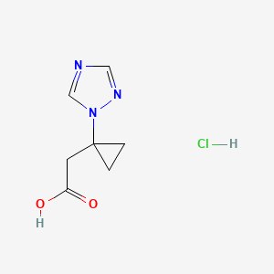 2-[1-(1H-1,2,4-triazol-1-yl)cyclopropyl]aceticacidhydrochloride