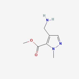 molecular formula C7H11N3O2 B13536315 methyl 4-(aminomethyl)-1-methyl-1H-pyrazole-5-carboxylate 