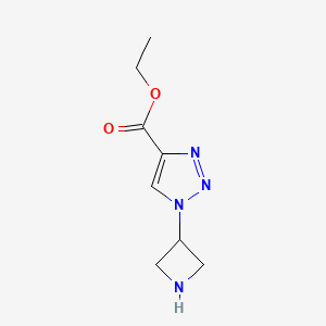 molecular formula C8H12N4O2 B13536333 Ethyl 1-(azetidin-3-yl)-1h-1,2,3-triazole-4-carboxylate 