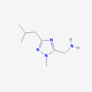 molecular formula C8H16N4 B13536381 (3-Isobutyl-1-methyl-1h-1,2,4-triazol-5-yl)methanamine 