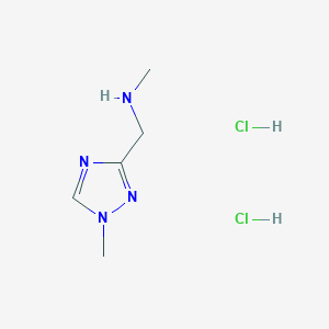 molecular formula C5H12Cl2N4 B13536391 methyl[(1-methyl-1H-1,2,4-triazol-3-yl)methyl]aminedihydrochloride 