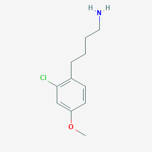 molecular formula C11H16ClNO B13536445 4-(2-Chloro-4-methoxyphenyl)butan-1-amine 