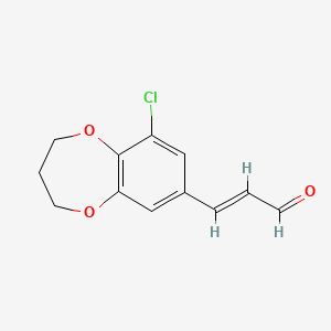 3-(9-Chloro-3,4-dihydro-2h-benzo[b][1,4]dioxepin-7-yl)acrylaldehyde