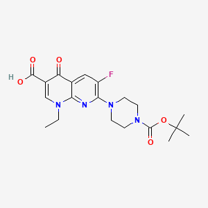 1-Ethyl-6-fluoro-7-[4-[(2-methylpropan-2-yl)oxycarbonyl]piperazin-1-yl]-4-oxo-1,8-naphthyridine-3-carboxylic acid