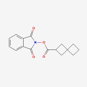 molecular formula C16H15NO4 B13536503 1,3-Dioxoisoindolin-2-YL spiro[3.3]heptane-2-carboxylate 