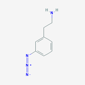 molecular formula C8H10N4 B13536506 2-(3-Azidophenyl)ethan-1-amine 