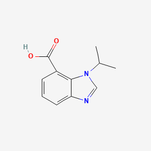 molecular formula C11H12N2O2 B13536517 1-(propan-2-yl)-1H-1,3-benzodiazole-7-carboxylic acid 