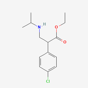 Ethyl2-(4-chlorophenyl)-3-[(propan-2-yl)amino]propanoate