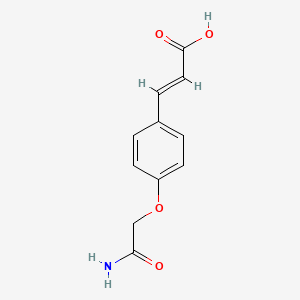 molecular formula C11H11NO4 B1353653 (2E)-3-[4-(2-氨基-2-氧代乙氧基)苯基]丙烯酸 CAS No. 873811-55-3