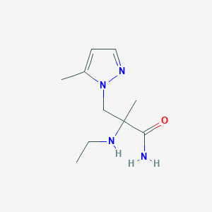 2-(Ethylamino)-2-methyl-3-(5-methyl-1h-pyrazol-1-yl)propanamide