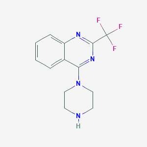 molecular formula C13H13F3N4 B1353659 4-哌嗪基-2-(三氟甲基)喹唑啉 CAS No. 401567-99-5