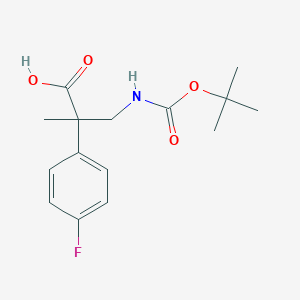 3-{[(Tert-butoxy)carbonyl]amino}-2-(4-fluorophenyl)-2-methylpropanoic acid