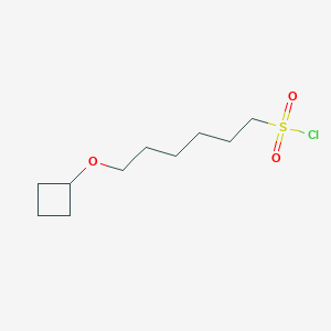 molecular formula C10H19ClO3S B13536594 6-Cyclobutoxyhexane-1-sulfonyl chloride 