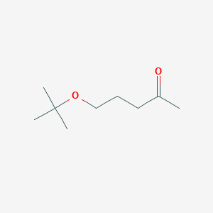 molecular formula C9H18O2 B13536615 5-(Tert-butoxy)pentan-2-one 