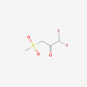 molecular formula C4H6F2O3S B13536632 1,1-Difluoro-3-methanesulfonylpropan-2-one 