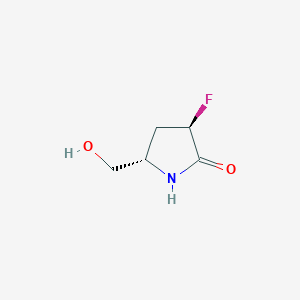 molecular formula C5H8FNO2 B13536650 (3R,5S)-3-fluoro-5-(hydroxymethyl)pyrrolidin-2-one 