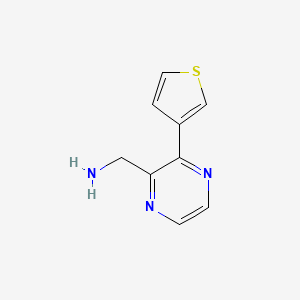 molecular formula C9H9N3S B13536655 (3-(Thiophen-3-yl)pyrazin-2-yl)methanamine 