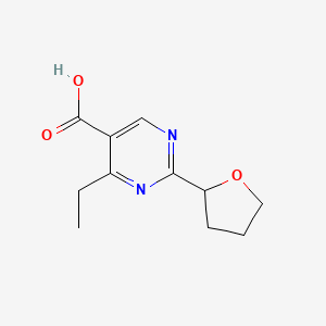 4-Ethyl-2-(tetrahydrofuran-2-yl)pyrimidine-5-carboxylic acid