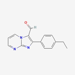 molecular formula C15H13N3O B1353668 2-(4-乙基苯基)咪唑并[1,2-a]嘧啶-3-甲醛 CAS No. 887360-52-3