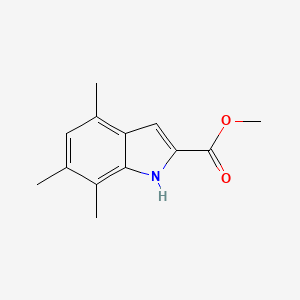 molecular formula C13H15NO2 B1353669 4,6,7-三甲基-1H-吲哚-2-甲酸甲酯 CAS No. 900640-50-8