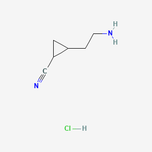 2-(2-Aminoethyl)cyclopropane-1-carbonitrilehydrochloride