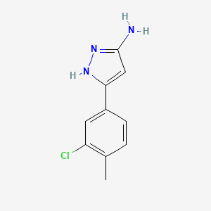 molecular formula C10H10ClN3 B13536723 3-Amino-5-(3-chloro-4-methylphenyl)pyrazole 