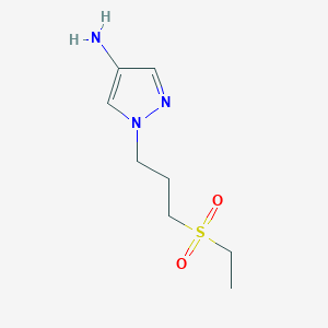 molecular formula C8H15N3O2S B13536752 1-(3-(Ethylsulfonyl)propyl)-1h-pyrazol-4-amine 