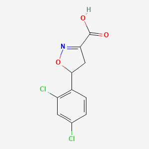 molecular formula C10H7Cl2NO3 B13536793 5-(2,4-Dichlorophenyl)-4,5-dihydro-1,2-oxazole-3-carboxylicacid 