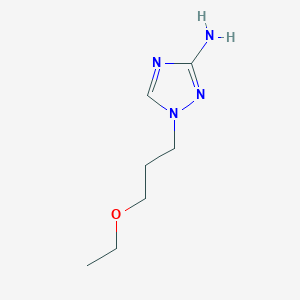 molecular formula C7H14N4O B13536794 1-(3-Ethoxypropyl)-1h-1,2,4-triazol-3-amine 