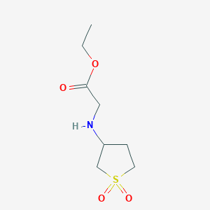 molecular formula C8H15NO4S B13536800 Ethyl (1,1-dioxidotetrahydrothiophen-3-yl)glycinate 